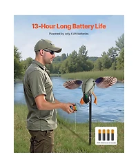 Sevorley Spinning Wing Motion Mallard Duck Decoy, Remote-Control Floating Hunting Decoy