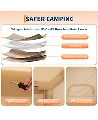 gaomon Large 6-square-meter inflatable camping tent, portable Oxford fabric tent air cushion with mesh screens, fits 2–6 people