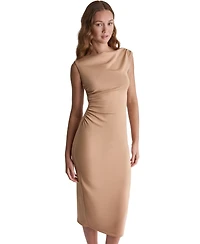 Bcbg Women's Knit Ruched Midi Dress