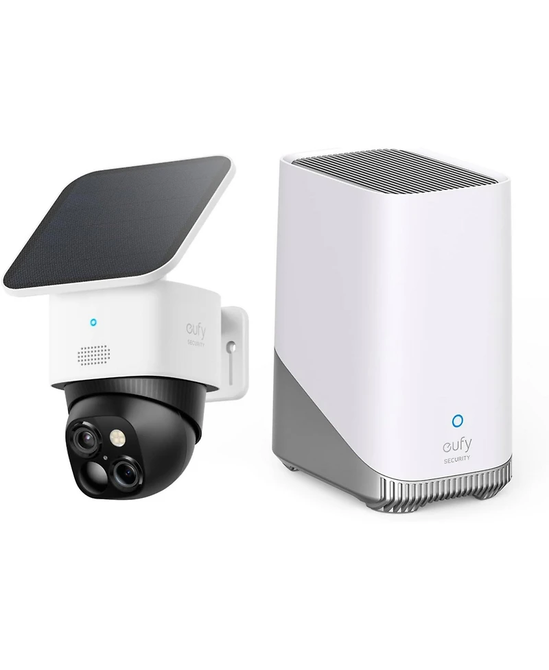 eufy SoloCam S340 and HomeBase 3, Solar Security Camera Wireless Outdoor Camera 360degree(s) Surveillance No Blind Spots No Monthly Fee