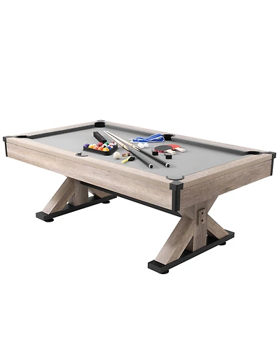 Sevorley 7 feet 3-in-1 Multi Game Table for Pool, Table Tennis and Dining