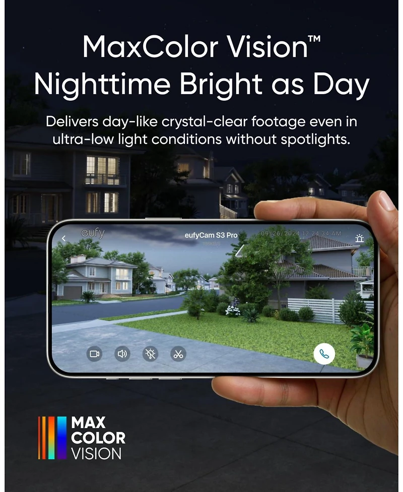 eufy Cam S3 Pro 4-Cam Kit + Solo Cam S340, Solar Camera Outdoor Wireless, 4K Max Color Night Vision, No Blind Spots