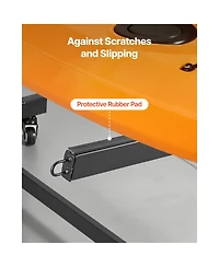 Sevorley Rolling Kayak Storage Rack for 3 Kayaks, Freestanding Steel Stand with Lockable Wheels, 200 lb Capacity