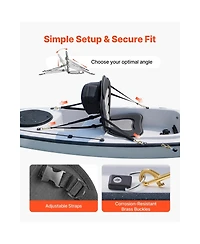 Sevorley Universal Kayak Seat with Back Support, 0.5" Padded Cushion with Storage Bag and Adjustable Straps