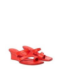 Mango Women's Wedge Leather Sandals