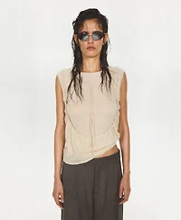 Mango Women's Gathered Opening Overlay Top