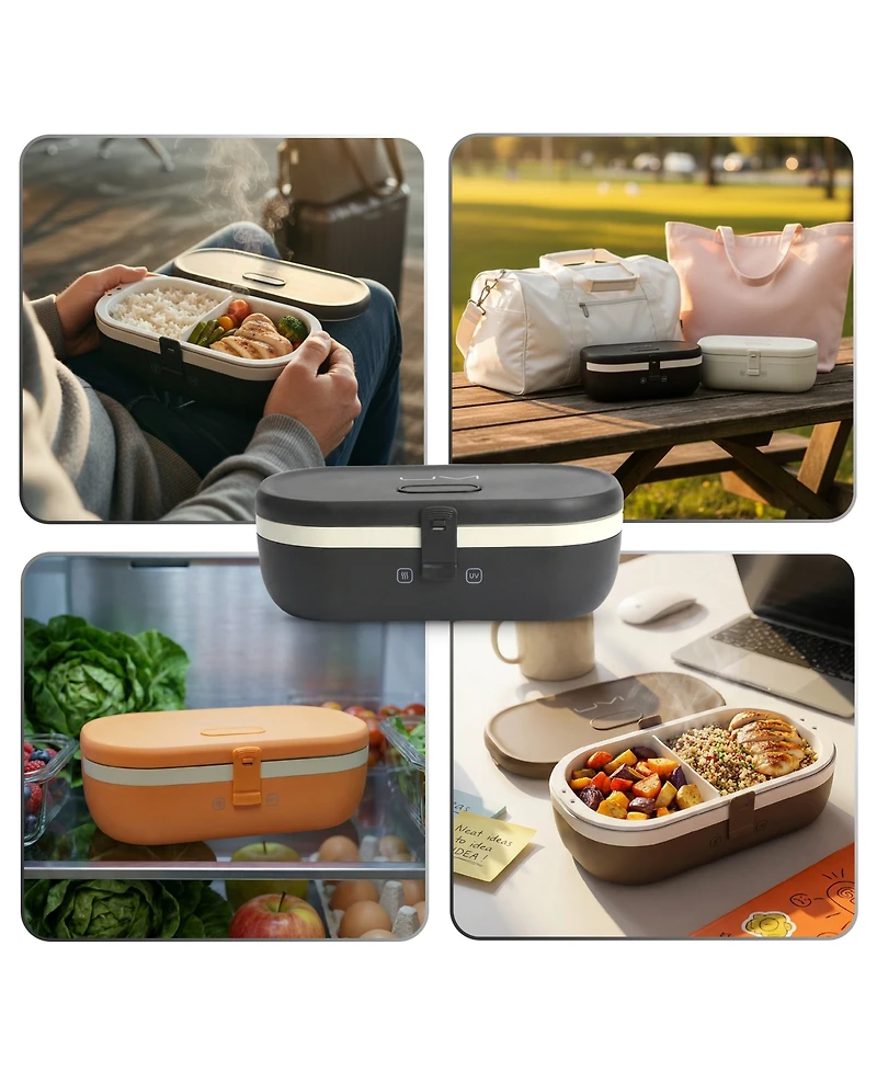 Uvi Plus Self-Heating Lunch Box with Usb-c Cord and Uv Light Sanitizer
