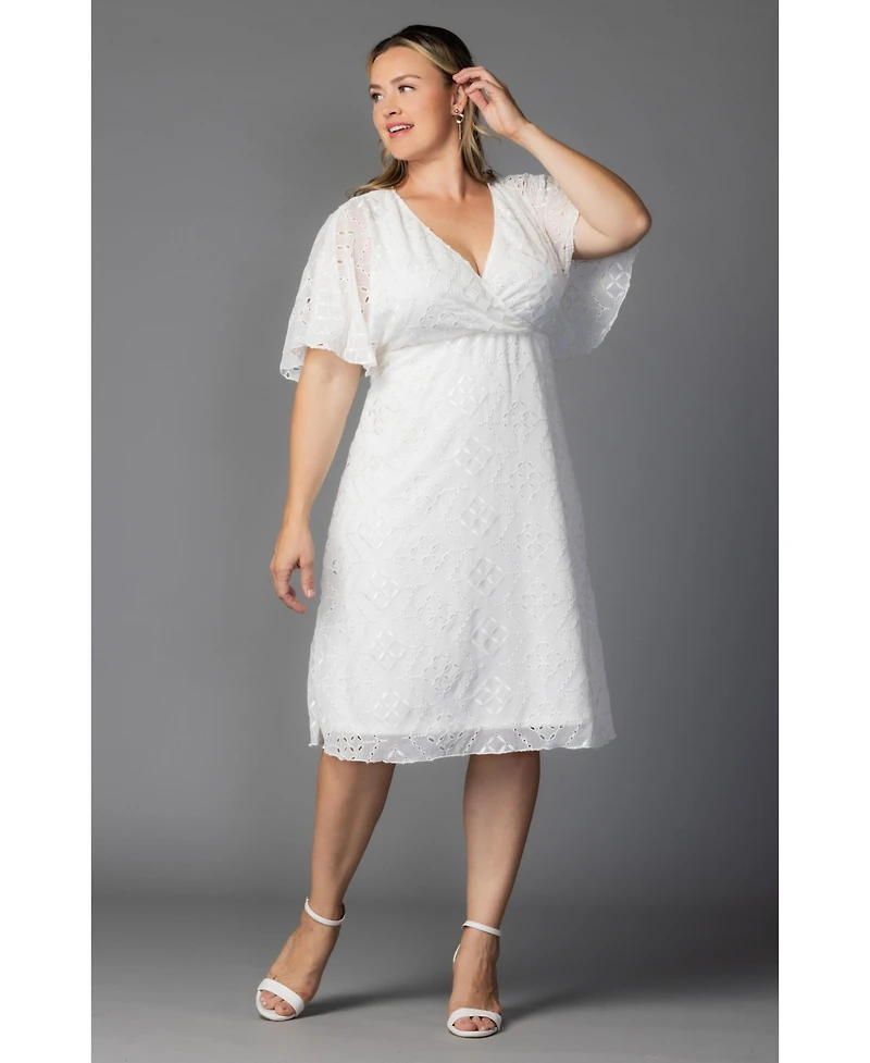 Kiyonna Plus Heavenly A-Line Midi Cocktail Dress