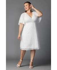 Kiyonna Plus Heavenly A-Line Midi Cocktail Dress