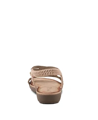 Patrizia Women's Ponyo Ankle Strap Slip-On Sandal Faux Fur with Lining