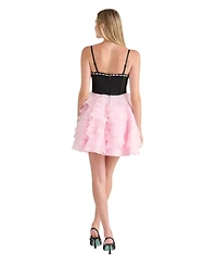 Betsey Johnson Juniors' Sweetheart Tiered Mini Dress