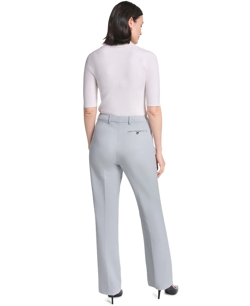 Calvin Klein Women's High-Rise Straight-Leg Modern Fit Pants