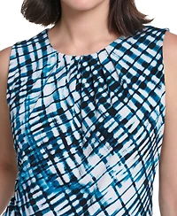 Calvin Klein Women's Pleated Crewneck Sleeveless Top