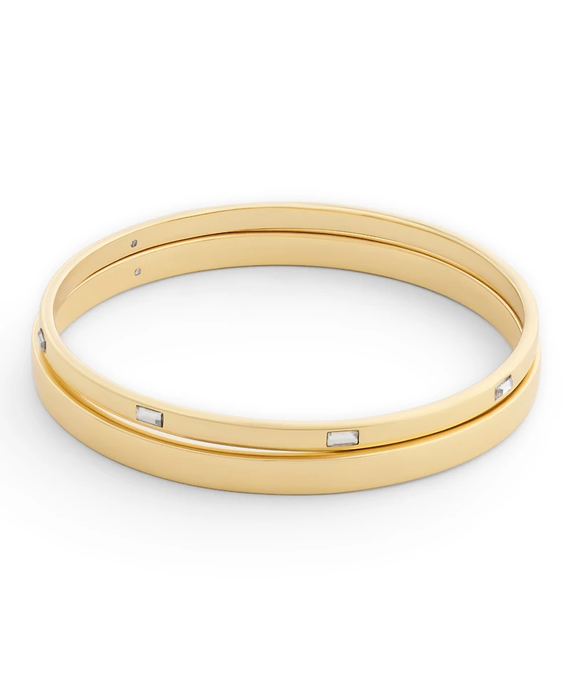 Coach Faux-Stone Signature Logo Stone Duo Bangle Bracelet