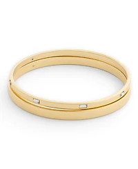 Coach Faux-Stone Signature Logo Stone Duo Bangle Bracelet