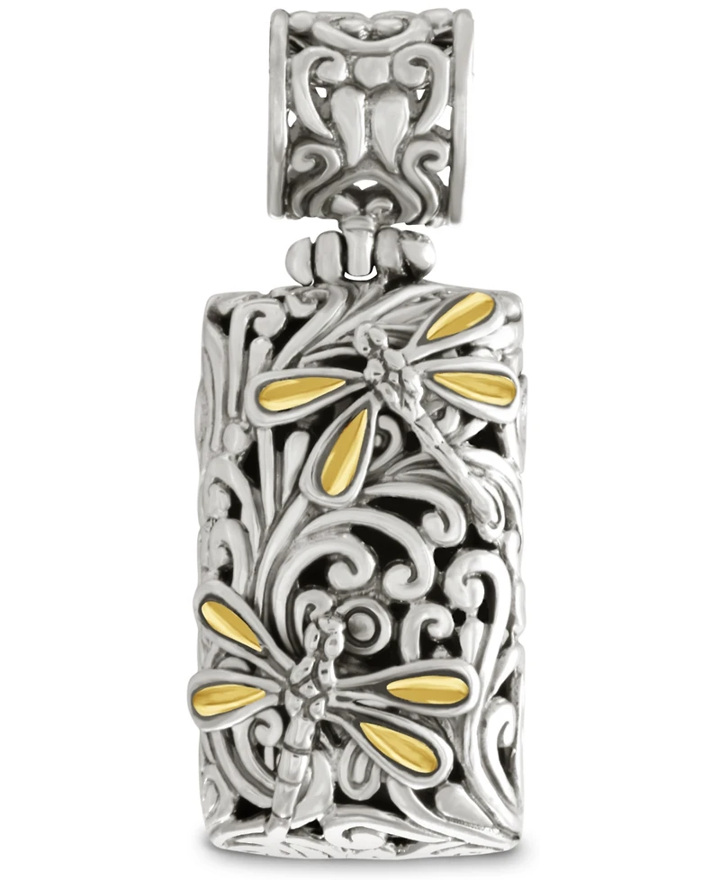 Devata Dragonfly Pendant Necklace in Sterling Silver and 18K Gold