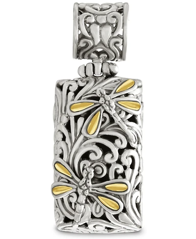Devata Dragonfly Pendant Necklace in Sterling Silver and 18K Gold