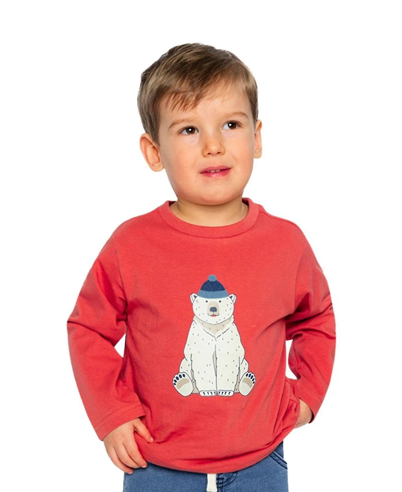 Deux par Little and Big Boy (6-8) Long Sleeve Organic Cotton T-Shirt