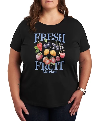 Hybrid Apparel Plus Short-Sleeve Graphic Fresh Fruit Market Tee