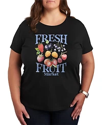 Hybrid Apparel Plus Short-Sleeve Graphic Fresh Fruit Market Tee