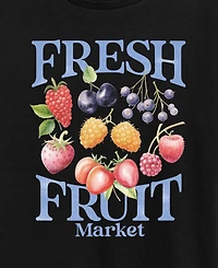 Hybrid Apparel Plus Short-Sleeve Graphic Fresh Fruit Market Tee