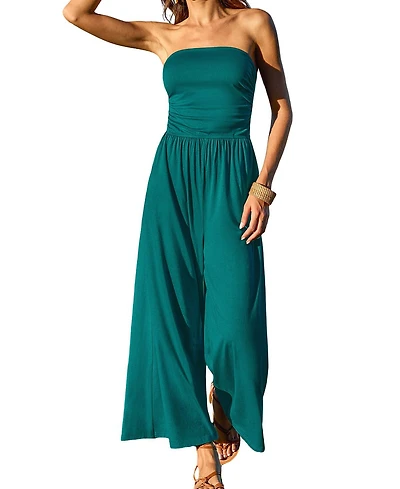 Cupshe Women's Dance Wide-Leg Strapless Jumpsuit