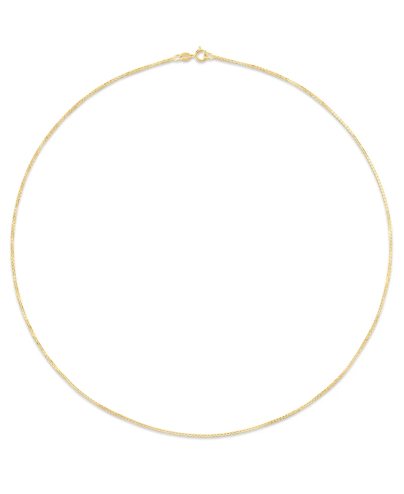 Macy's Diamond-Cut Box Chain Necklace in 10k Yellow Gold