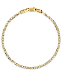 Macy's Two-Tone Ice Chain Bracelet in 10k Yellow Gold