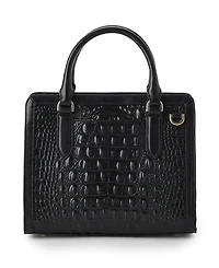 Brahmin Cami Calgary Leather Ocelot Small Satchel Handbag