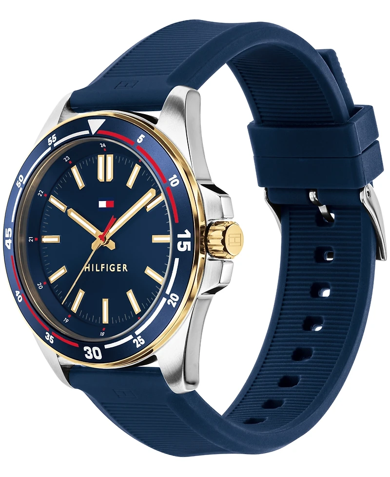 Tommy Hilfiger Men's Quartz Navy Silicone Strap Watch 42mm