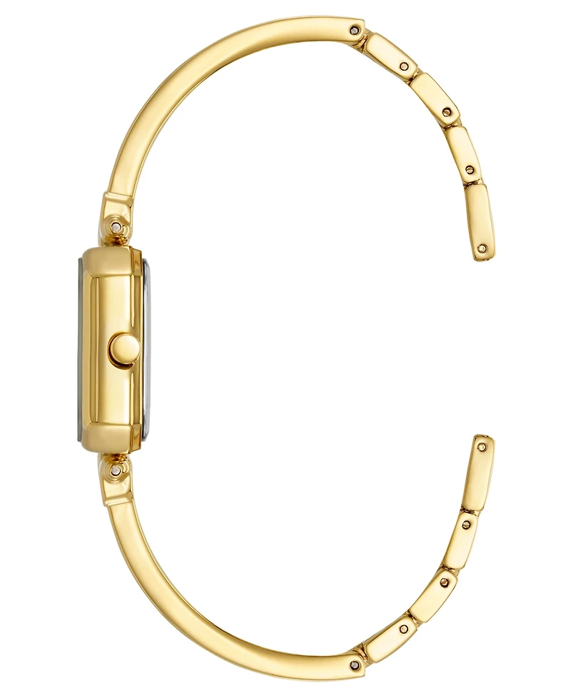 Anne Klein Women's Quartz Octagonal Taupe Dial Gold-Tone Bangle Watch 24mm