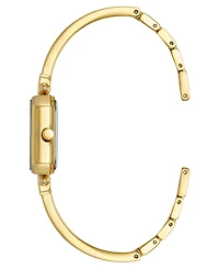 Anne Klein Women's Quartz Octagonal Taupe Dial Gold-Tone Bangle Watch 24mm