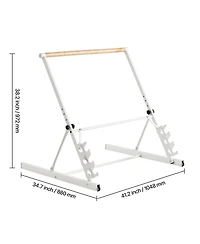 Sevorley Freestanding Ballet Barre, 3 Ft Foldable Portable Dance Stretch Bar, 4-Level Adjustable