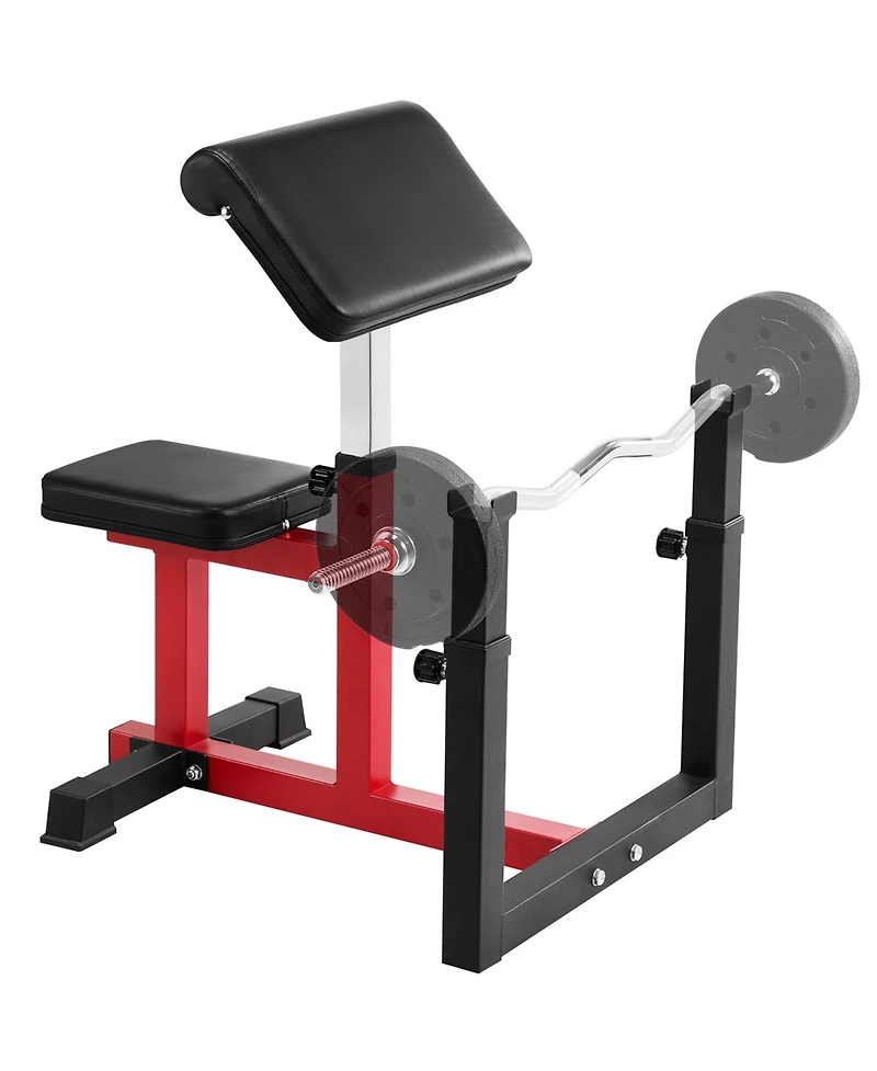 Sevorley Adjustable Weight Bench with Leg Extension and Preacher Curl, 440 lb Capacity
