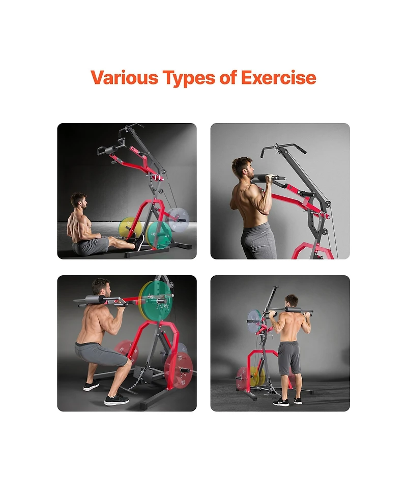 Sevorley Leverage Home Gym with 2:1 Lat Low Row System, 265 lb Capacity