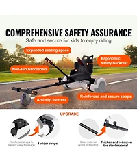 Sevorley Hoverboard Go-Kart Seat Attachment for Kids and Adults, Adjustable Frame, Fits 6.5" to 10" Boards