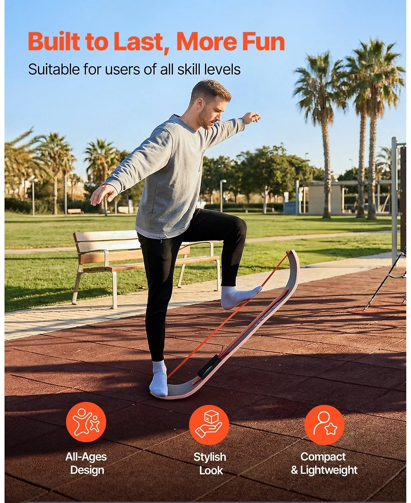 Sevorley Wooden Wobble Balance Board Trainer for Core Workouts, 441 lb Capacity