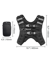Sevorley 16 lb Weighted Vest with Reflective Stripes, Adjustable Fit for Men and Women