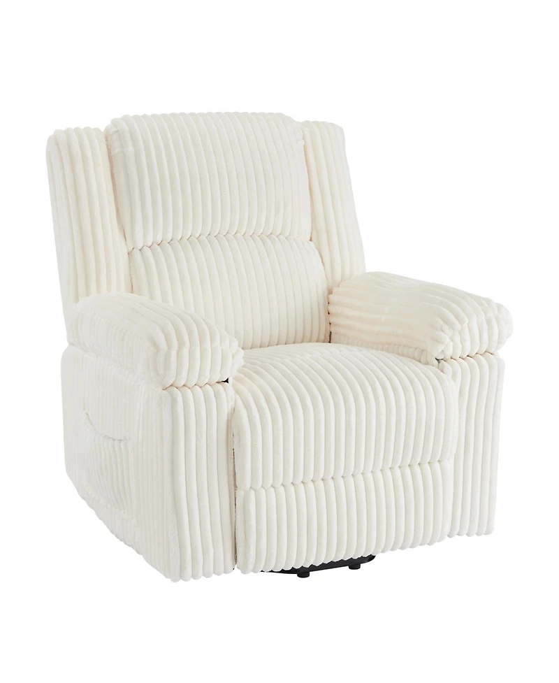 homfan Manual Recliner Chair with Pillow Top Arms and Side Pocket, 330 lb Capacity