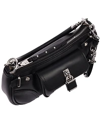 True Religion Women's Moto Shoulder Bag with Lock Pocket Charm – Convertible and Crossbody Purse