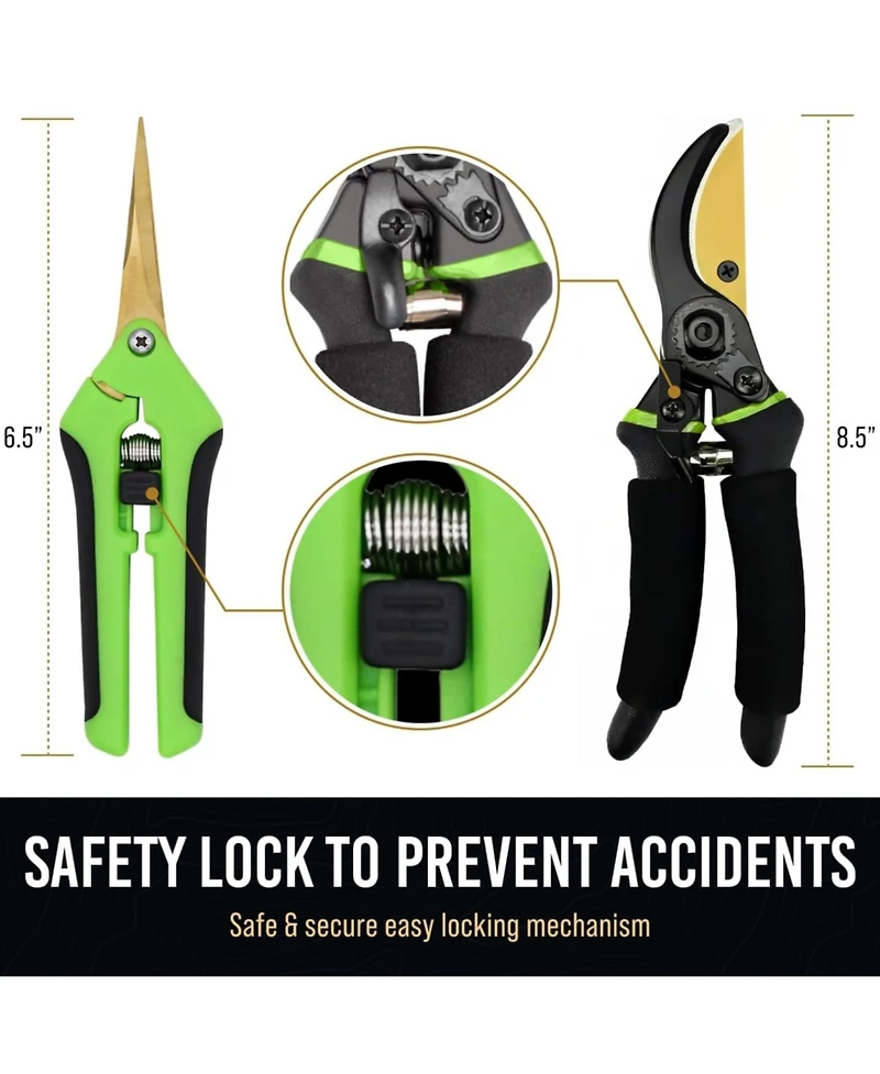 Xdovet Professional Bypass Pruning Shears Garden Set