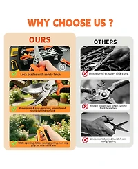 Xdovet Garden Pruning Shears Set Stainless Steel Grip Handles