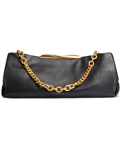 Donna Karan New York Poplin Extra-Large Leather Clutch