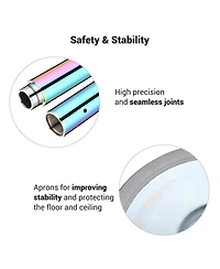 Yescom 3 Pack 9.25 Ft Spinning Static Dancing Pole Kit for Fitness Studio Club Colorful