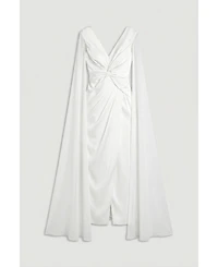 Coast Women's Cape Sleeve Satin Maxi Dress