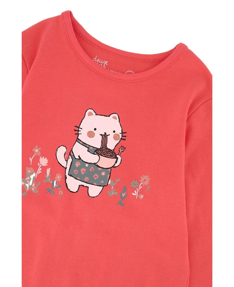 Deux par Little and Big Girl 6-8 Cotton Long Sleeve T-Shirt