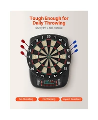 Sevorley Electronic Dart Board with 43 Games, Lcd Scoring and 6 Soft-Tip Darts