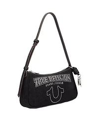 True Religion Women's Bling Logo Denim Shoulder Bag