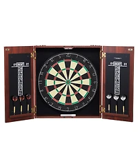 Sevorley Dartboard and Cabinet Set with 18-Inch Sisal Board and 6 Steel Tip Darts