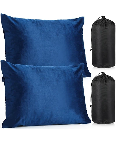 Piscifun 2 Pack Shredded Memory Foam Camping Travel Pillow Set With Waterproof Storage Bag Portable Outdoor Gear